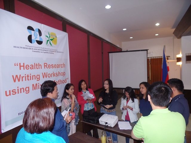 Health Research Writing Workshop using Mixed Method