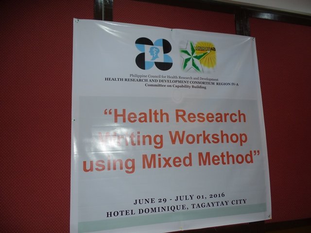 Health Research Writing Workshop using Mixed Method